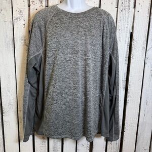 BCG Moisture Wicking Gray Mens Size 2XL Long Sleeve Shirt Breathable‎ Activewear
